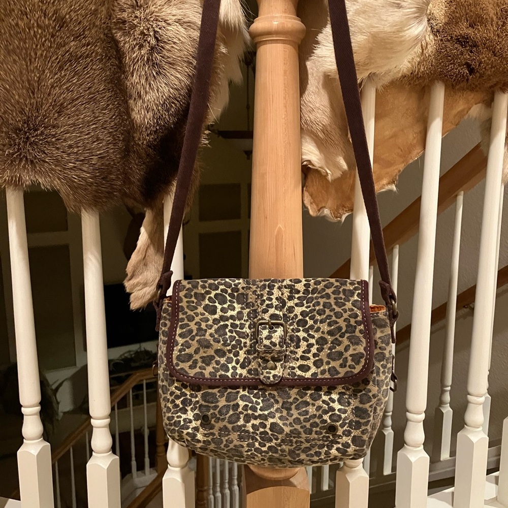 Fossil Leopard Print Crossbody Bag